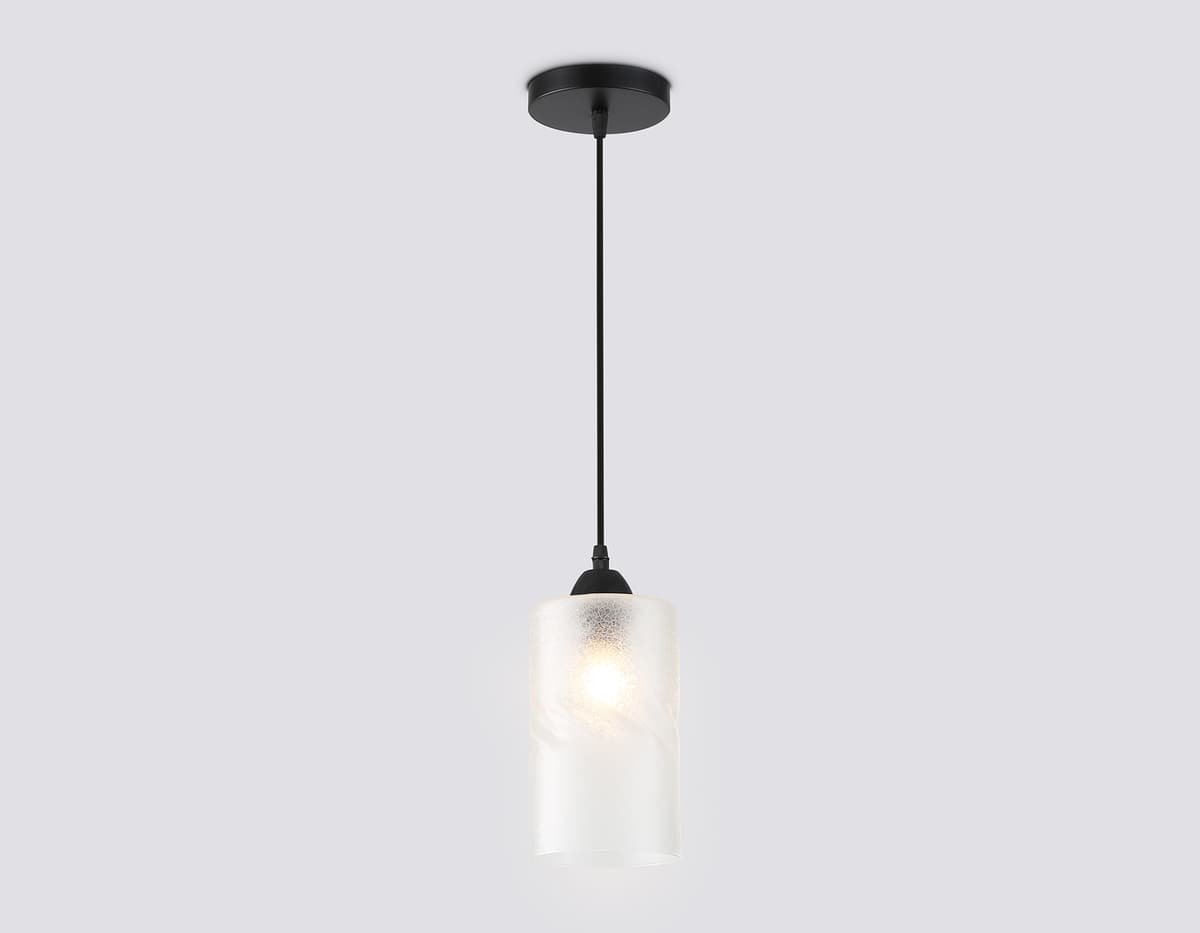 Светильник подвесной со стеклянным плафоном TR3411 BK черный E27 max 60W D120*1000 Ambrella Light 8