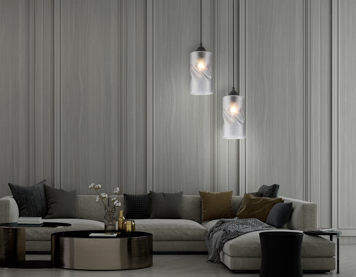 Светильник подвесной со стеклянным плафоном TR3413 BK черный E27 max 60W D110*1000 Ambrella Light 11