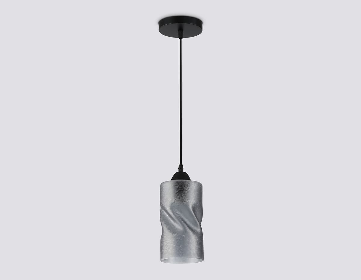 Светильник подвесной со стеклянным плафоном TR3413 BK черный E27 max 60W D110*1000 Ambrella Light 9