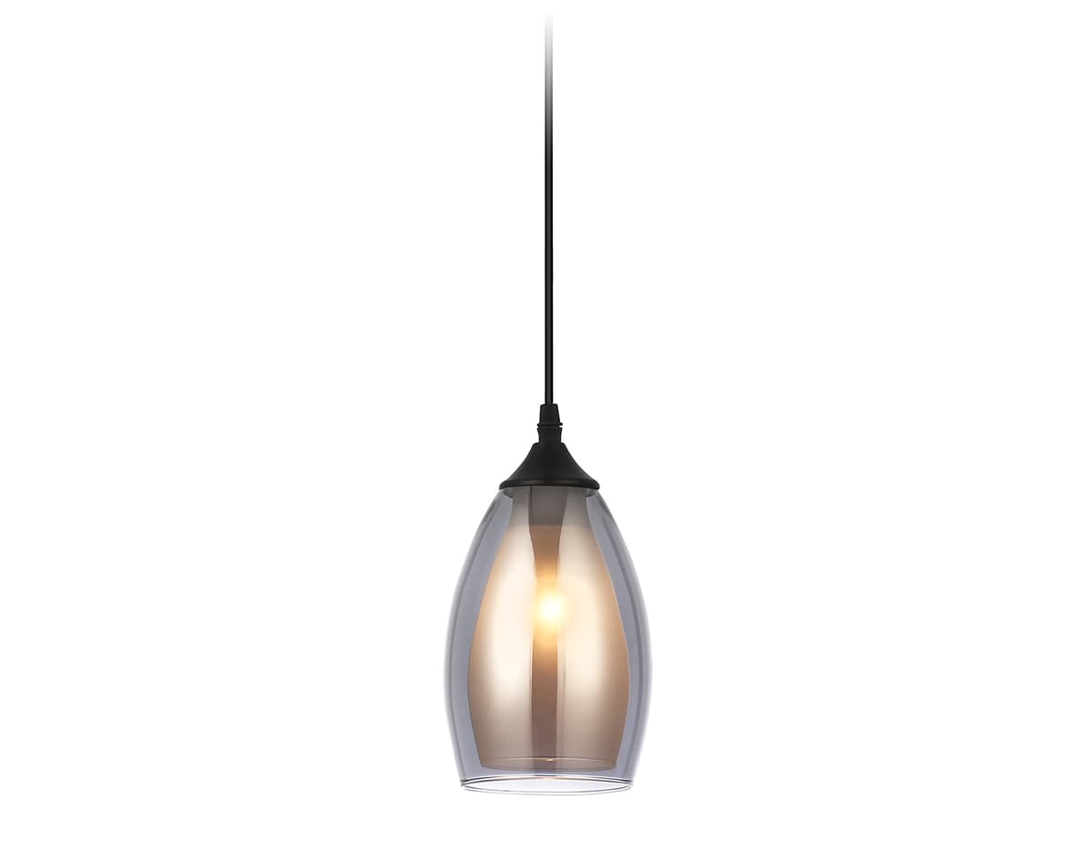 Подвесной светильник TR3535 BK/SM/FR черный/дымчатый/белый матовый E27 max 40W D120*800 Ambrella Light 6