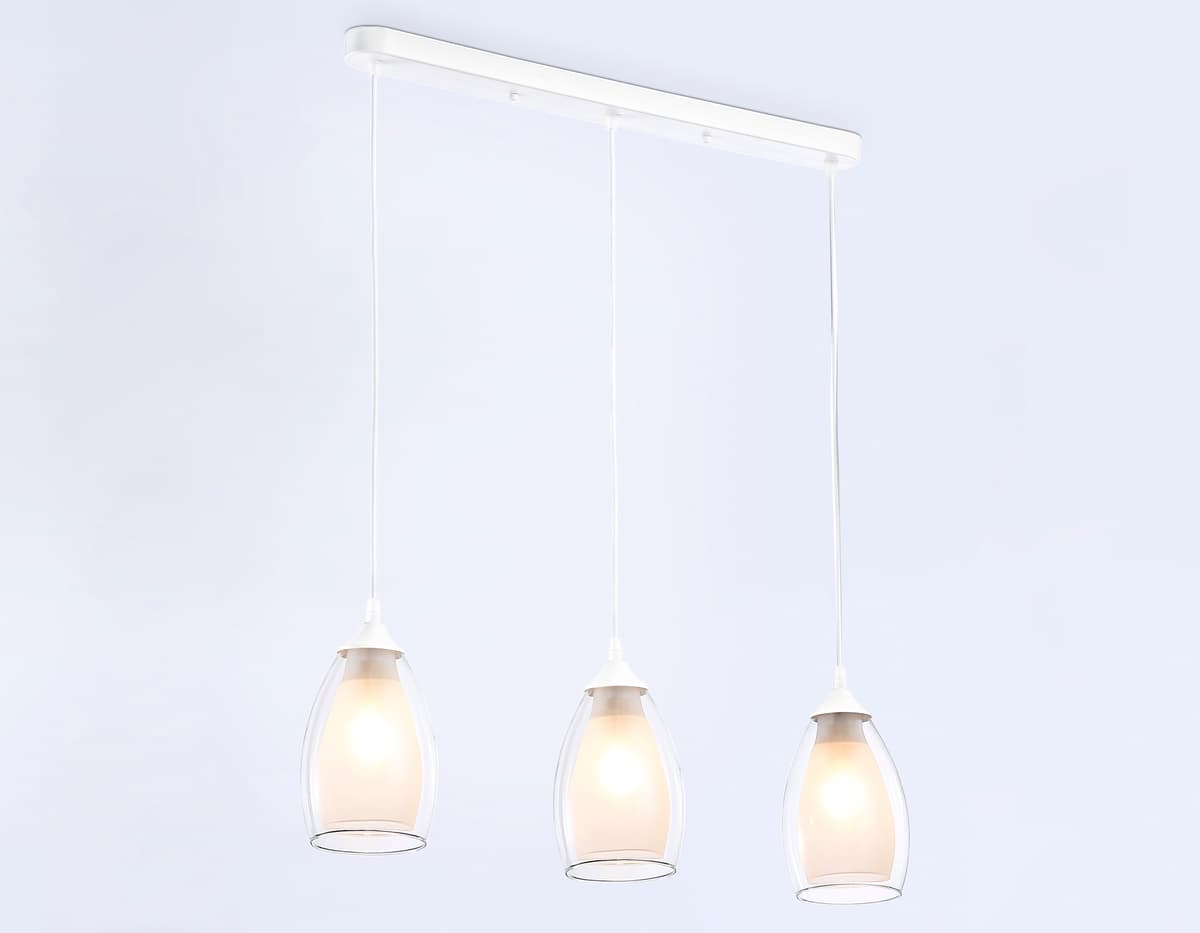 Подвесной светильник TR3536/3 WH/CL/FR белый/прозрачный/белый матовый E27*3 max 40W 640*120*820 Ambrella Light 11
