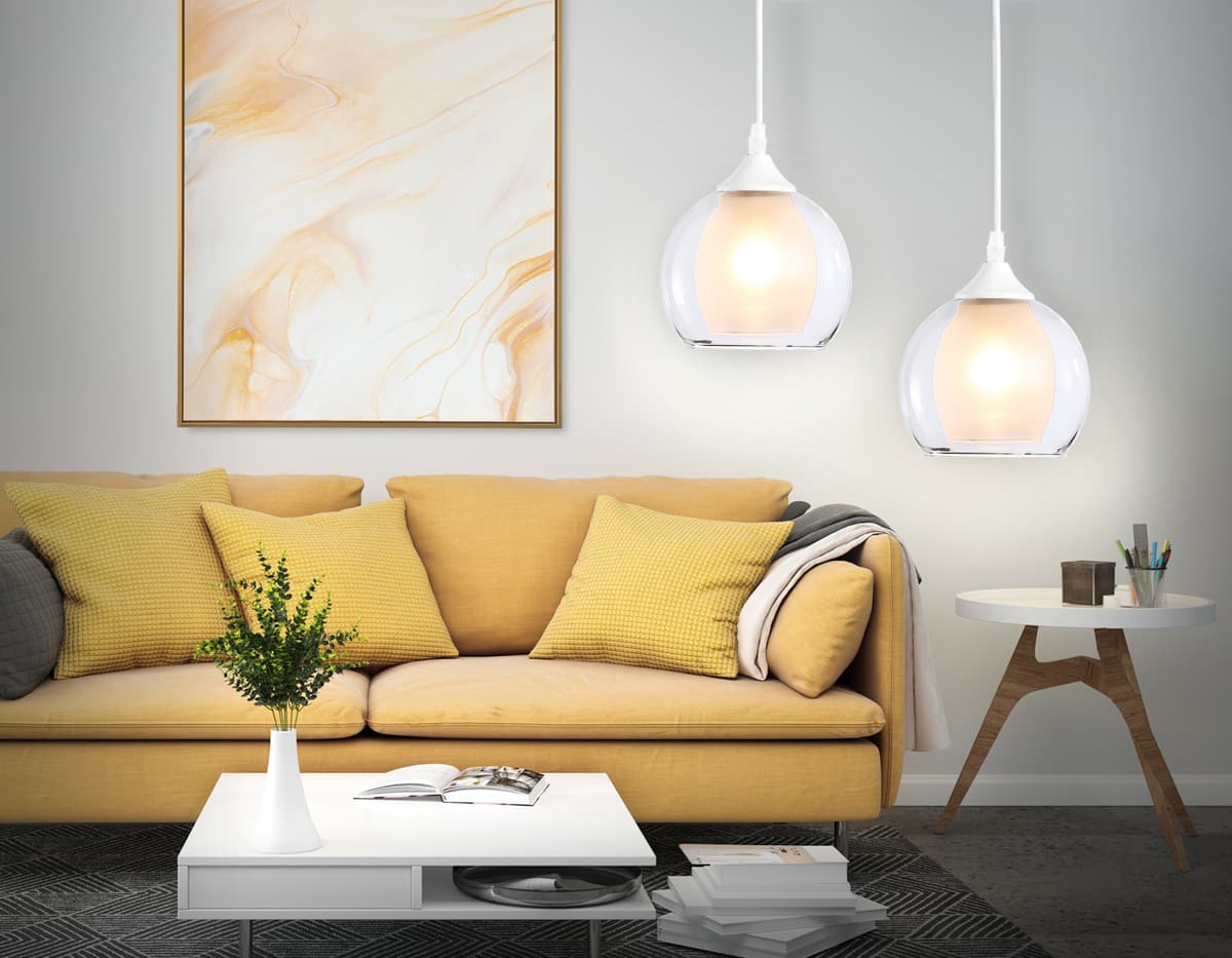 Подвесной светильник TR3538 WH/CL/FR белый/прозрачный/белый матовый E27 max 40W D130*800 Ambrella Light 9