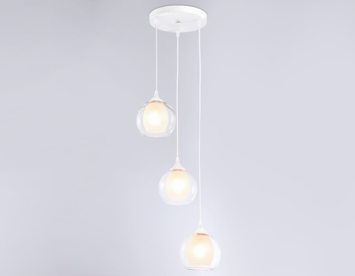Подвесной светильник TR3540/3 WH/CL/FR белый/прозрачный/белый матовый E27*3 max 40W D281*800 Ambrella Light 11