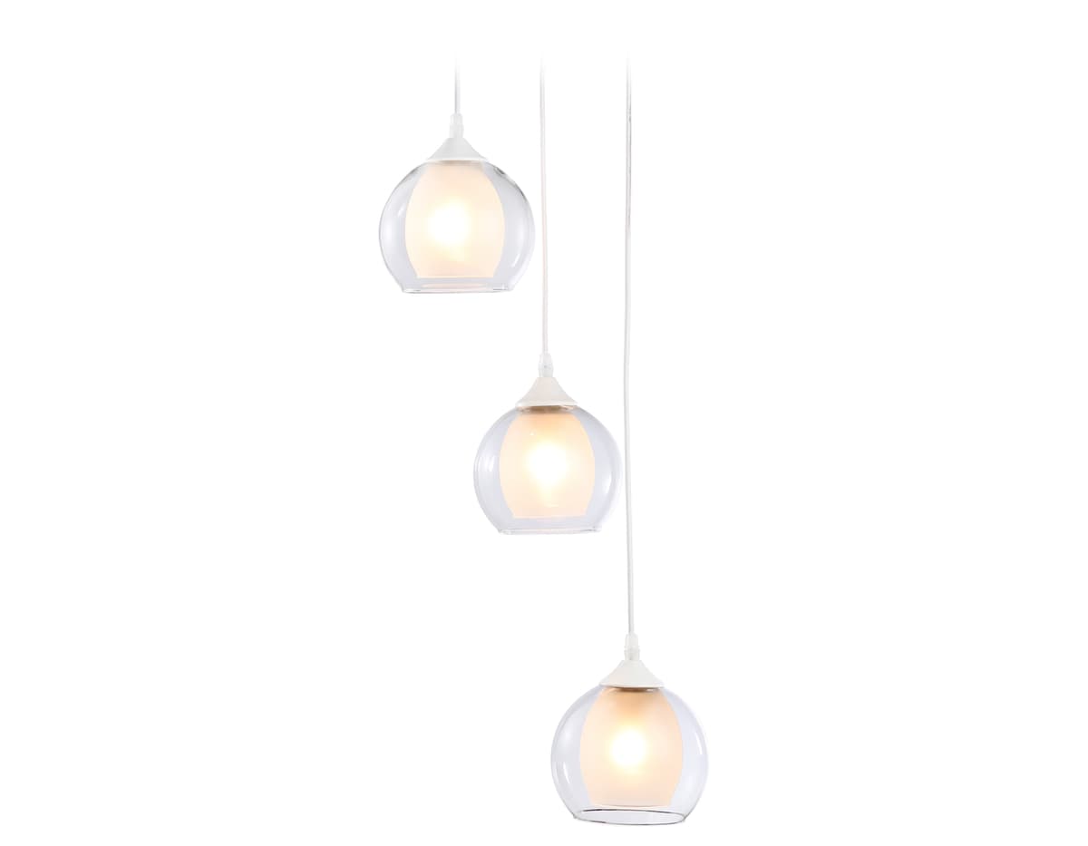 Подвесной светильник TR3540/3 WH/CL/FR белый/прозрачный/белый матовый E27*3 max 40W D281*800 Ambrella Light 7