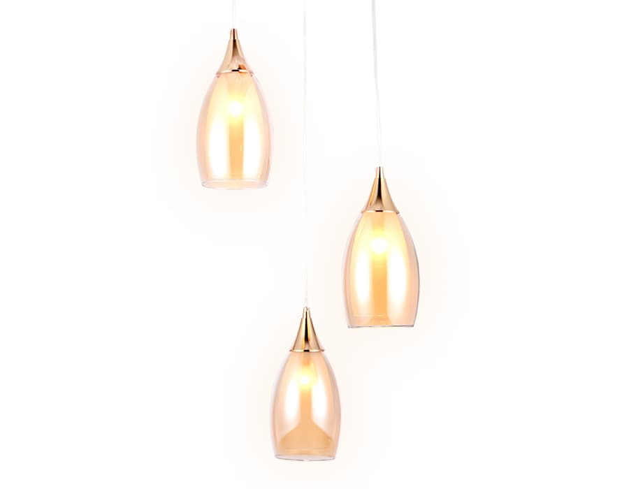 Подвесной светильник TR3549/3 GD/TI золото/янтарь E14 max 40W 370*130*1000 Ambrella Light 5