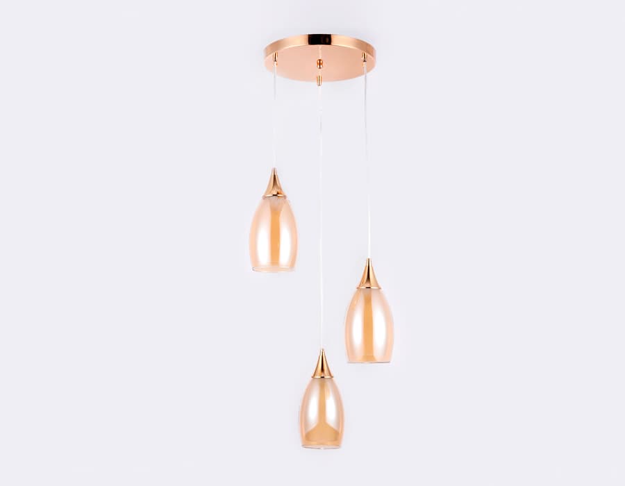 Подвесной светильник TR3549/3 GD/TI золото/янтарь E14 max 40W 370*130*1000 Ambrella Light 6