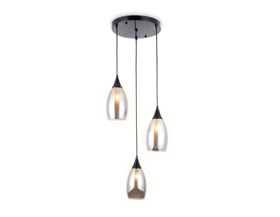 Подвесной светильник TR3550/3 BK/SM черный/дымчатый E14 max 40W 370*130*1000 Ambrella Light 4