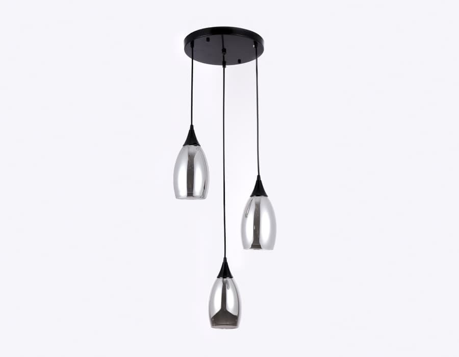 Подвесной светильник TR3550/3 BK/SM черный/дымчатый E14 max 40W 370*130*1000 Ambrella Light 6