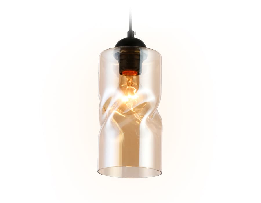 Подвесной светильник TR3555 BK/TI черный/янтарь E27 max 40W D110*1200 Ambrella Light 5