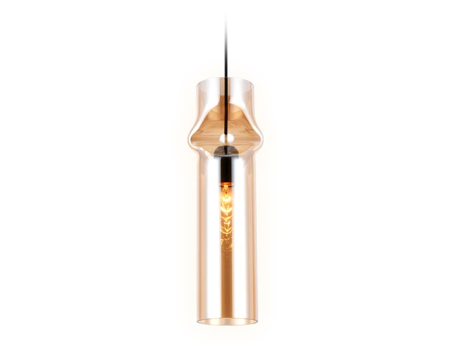 Подвесной светильник TR3560 BK/TI черный/янтарь E27 max 40W D130*1200 Ambrella Light 5