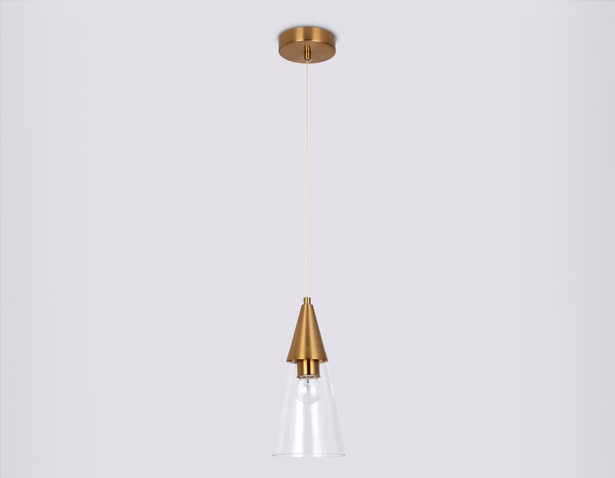 Подвесной светильник TR3666 BS/CL латунь/прозрачный E14 max 40W D120*1000 Ambrella Light 10
