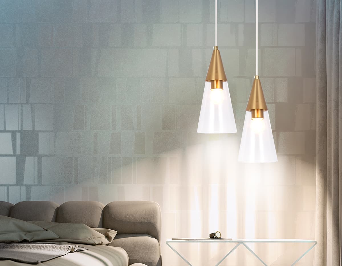 Подвесной светильник TR3666 BS/CL латунь/прозрачный E14 max 40W D120*1000 Ambrella Light 8