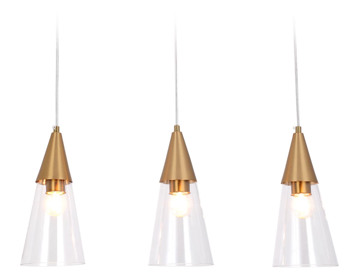 Подвесной светильник TR3669/3 BS/CL латунь/прозрачный E14/3 max 40W 590*120*850 Ambrella Light 6