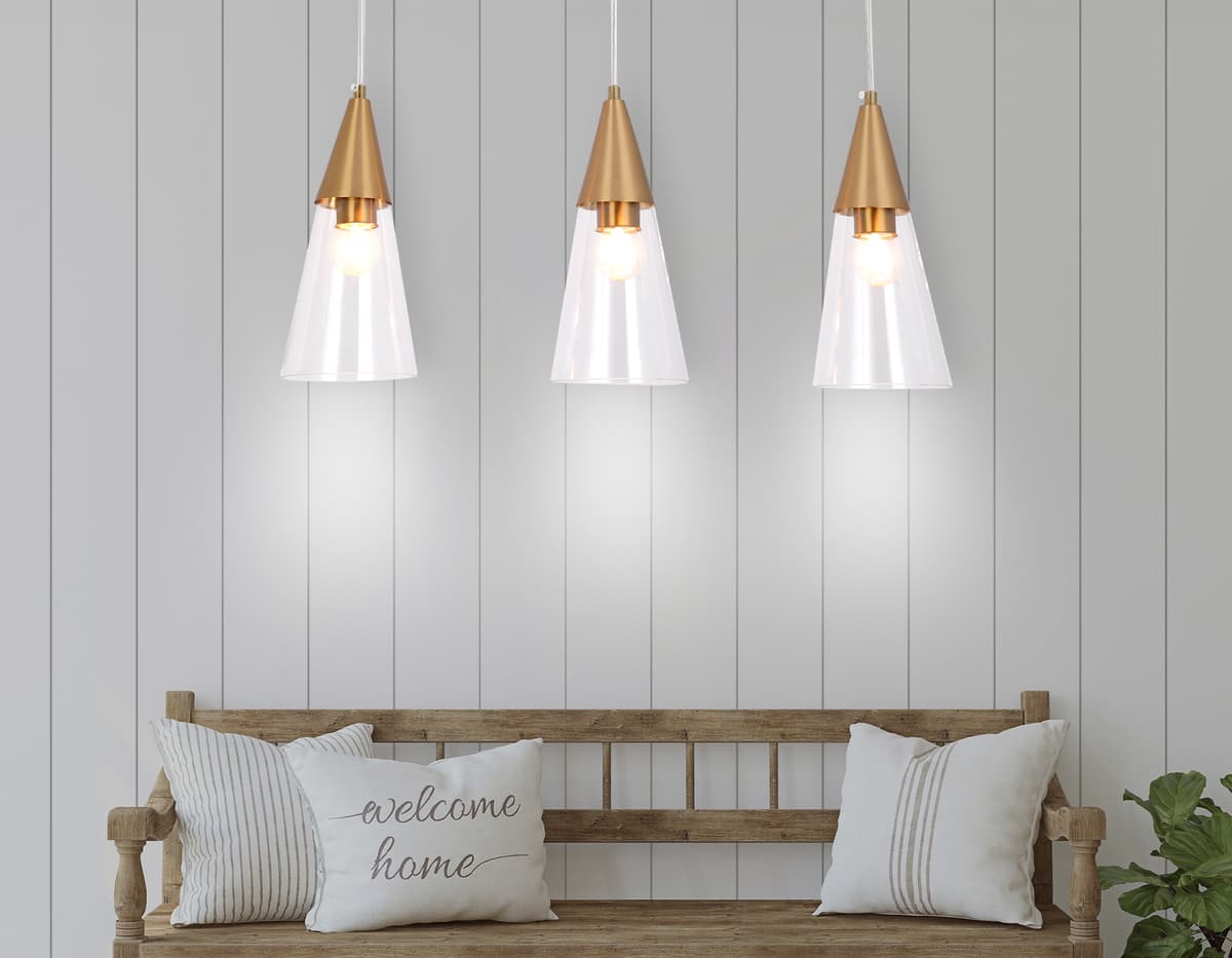 Подвесной светильник TR3669/3 BS/CL латунь/прозрачный E14/3 max 40W 590*120*850 Ambrella Light 8