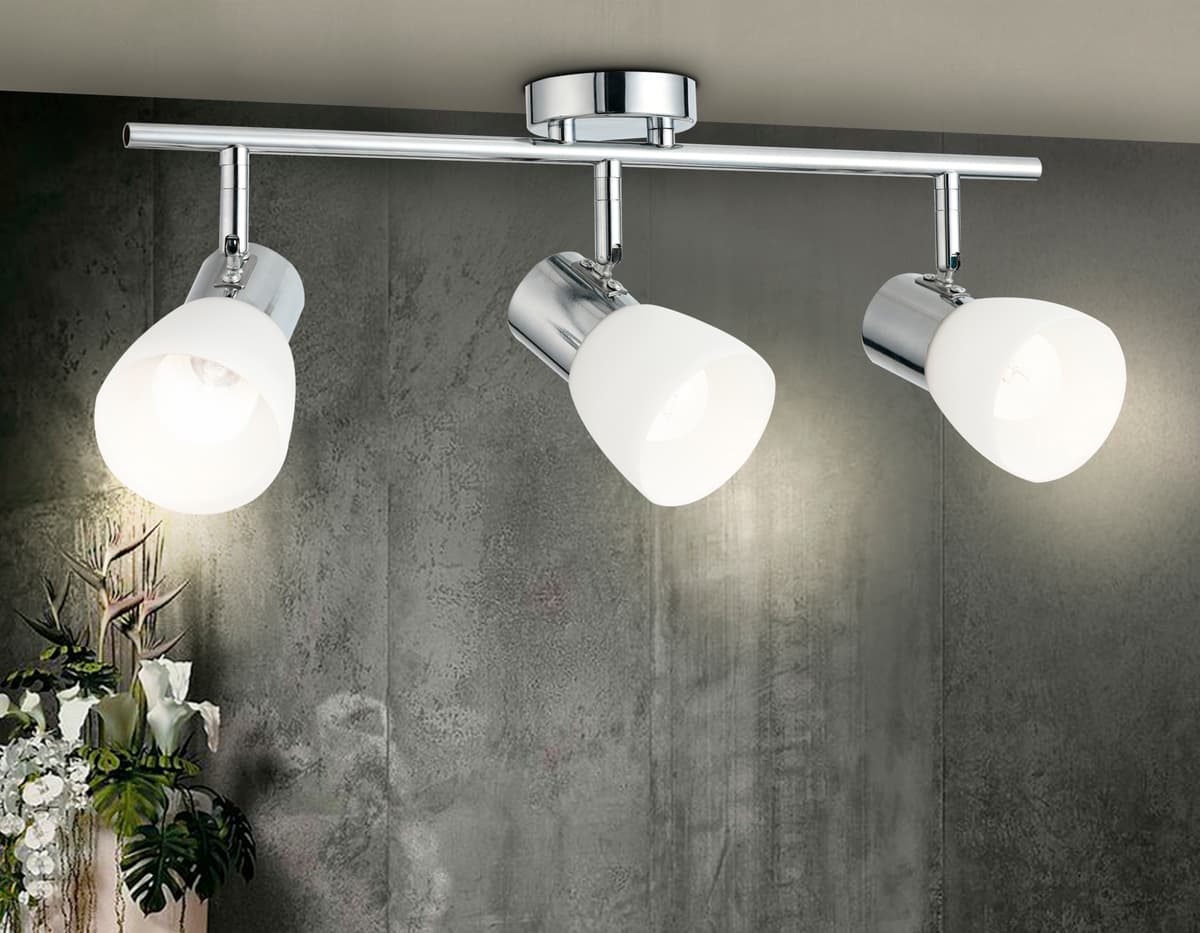 Настенно-потолочный спот TR3965/3 CH/FR хром/белый матовый E27*3 max 40W 460*82*200 Ambrella Light 10