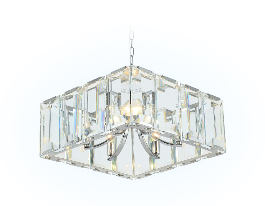 Подвесная люстра с хрусталем TR5148 CH/CL хром/прозрачный E14/6 max 40W 500*500*1000 Ambrella Light 7