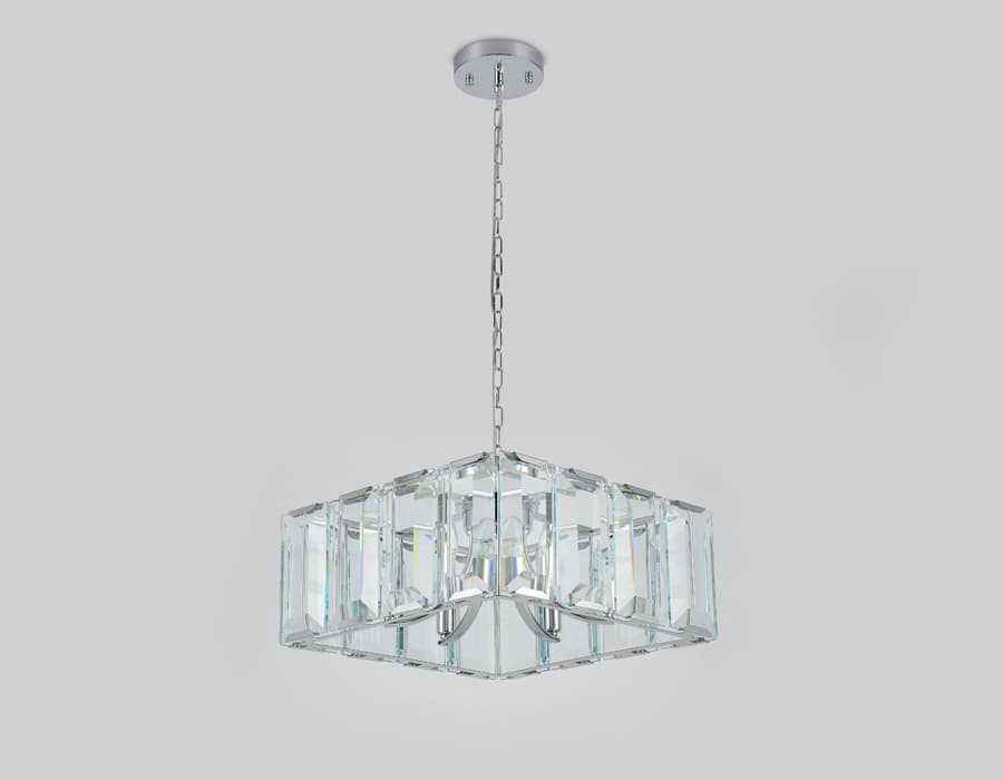 Подвесная люстра с хрусталем TR5148 CH/CL хром/прозрачный E14/6 max 40W 500*500*1000 Ambrella Light 8