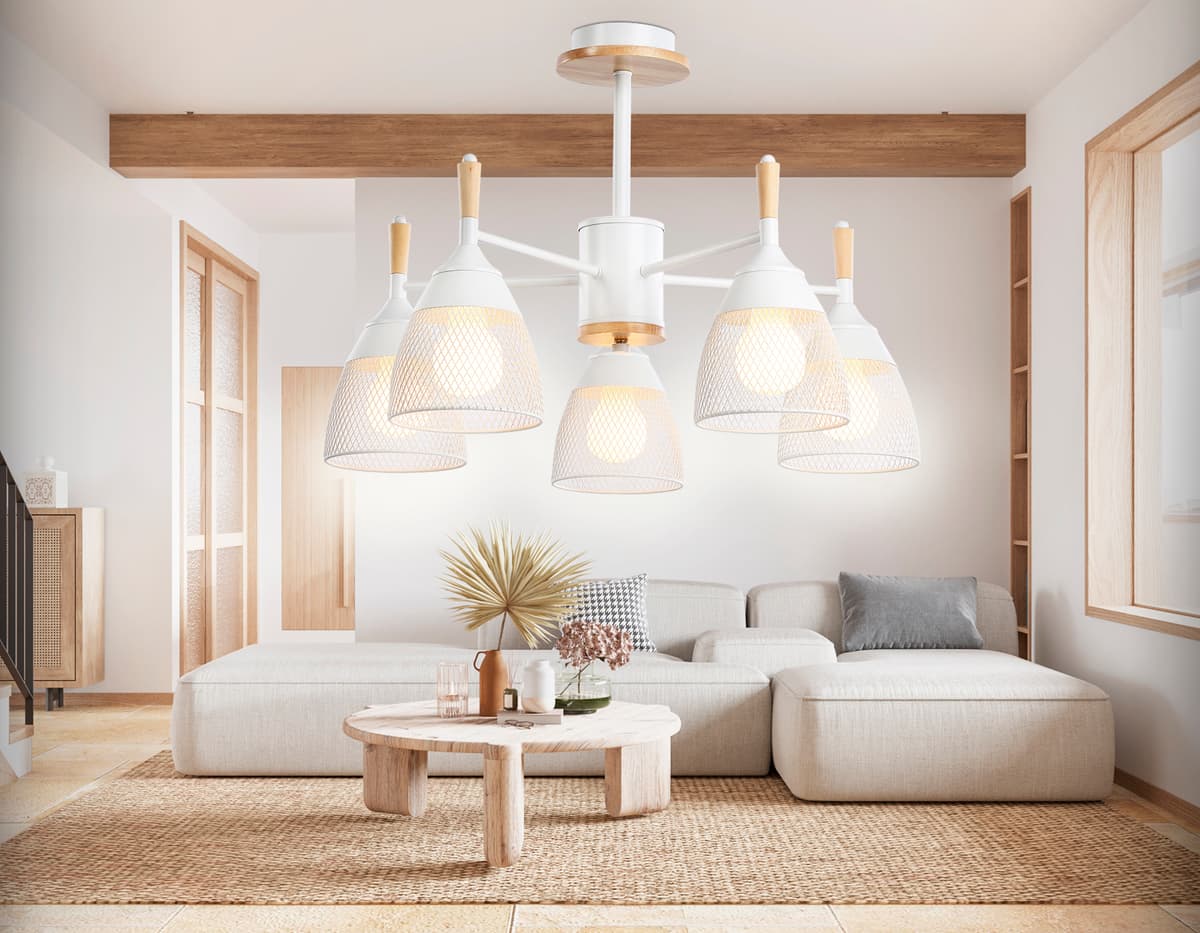 Подвесная люстра TR8012/5 WH белый E27*5 max 40W D600*385 Ambrella Light 10