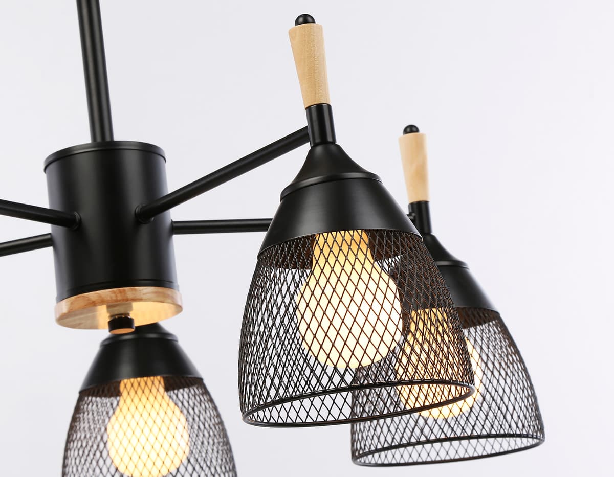 Подвесная люстра TR8015/5 BK черный E27*5 max 40W D600*385 Ambrella Light 10