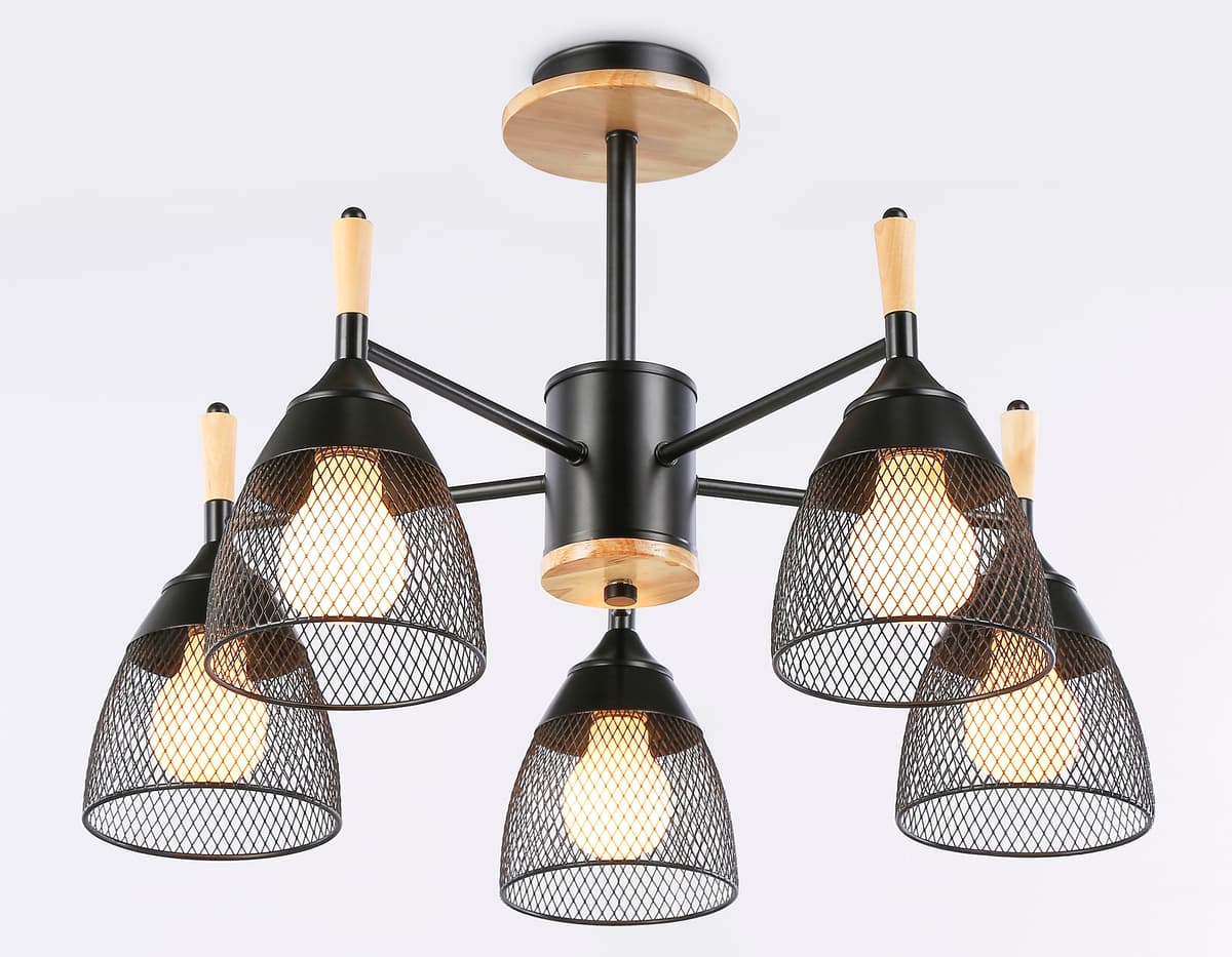 Подвесная люстра TR8015/5 BK черный E27*5 max 40W D600*385 Ambrella Light 11