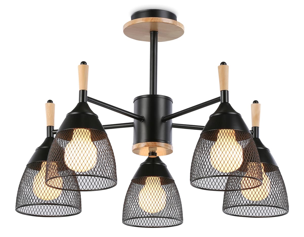 Подвесная люстра TR8015/5 BK черный E27*5 max 40W D600*385 Ambrella Light 7