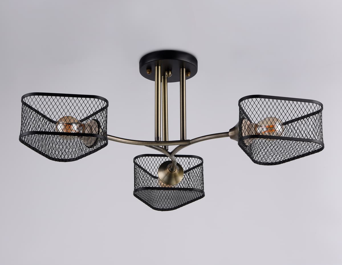 Подвесная люстра TR80171/3 SB/BK бронза/черный E27/3 max 40W D600*215 Ambrella Light 10