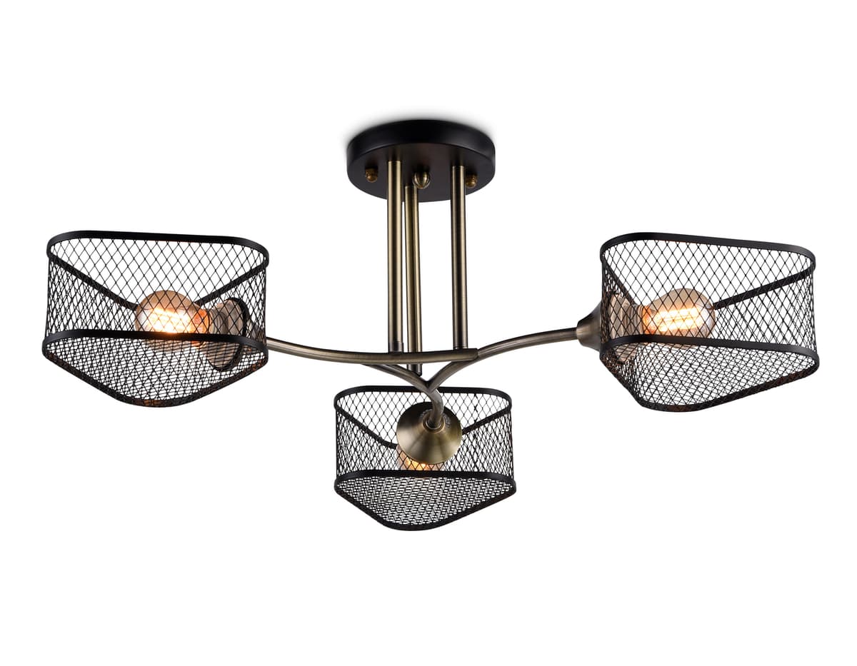 Подвесная люстра TR80171/3 SB/BK бронза/черный E27/3 max 40W D600*215 Ambrella Light 6