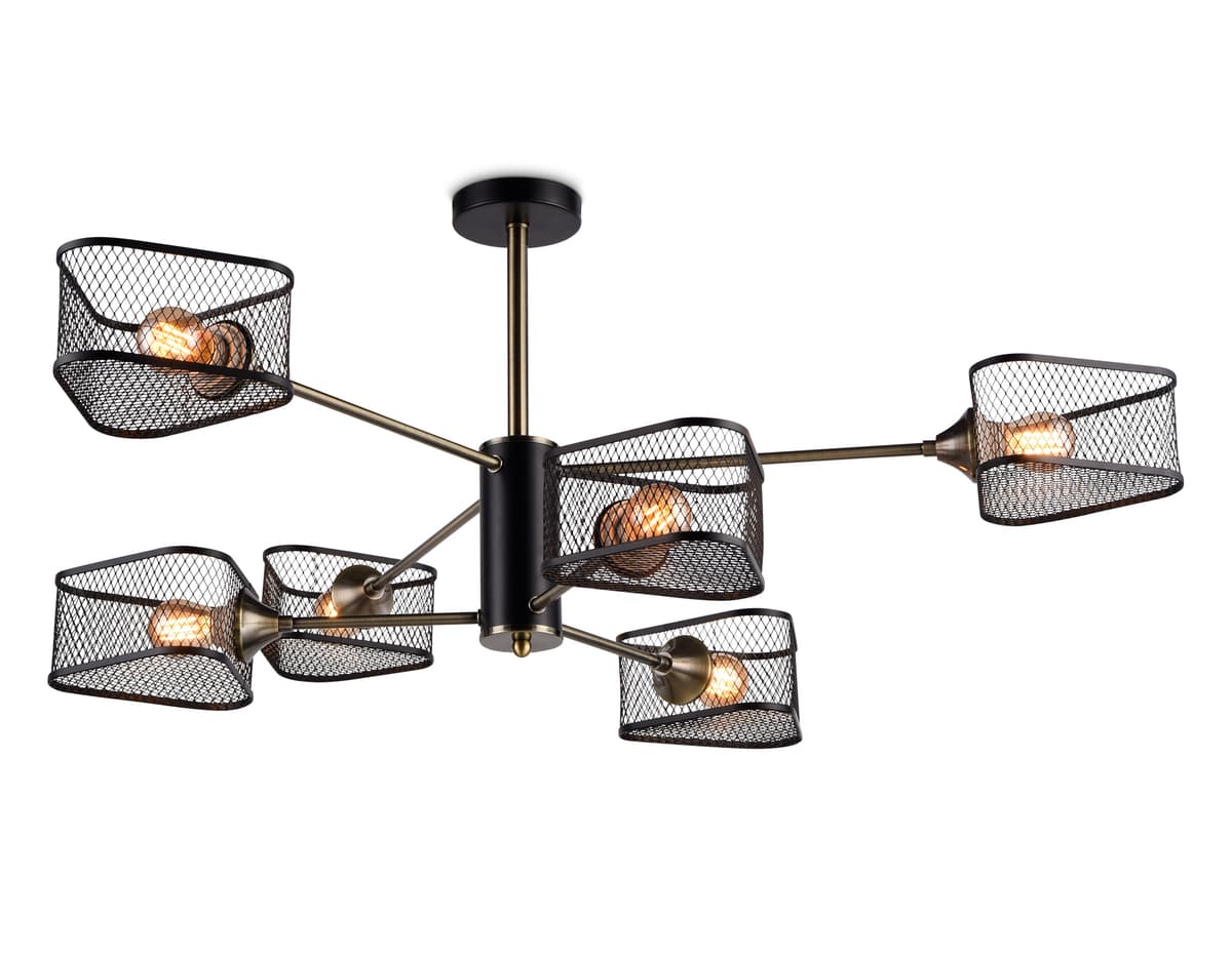 Подвесная люстра TR80172/6 SB/BK бронза/черный E27/6 max 40W D950*375 Ambrella Light 6