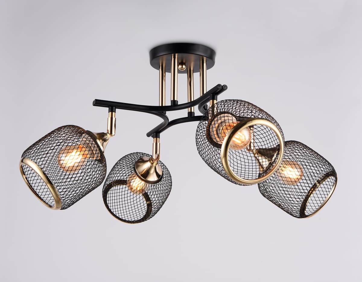 Подвесная люстра TR80177/4 BK/FGD черный/золото E27/4 max 40W D640*260 Ambrella Light 11