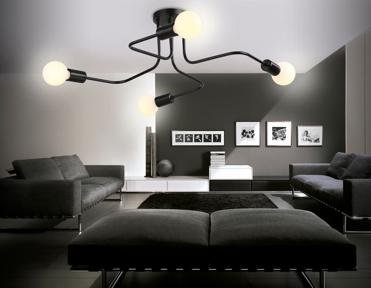 Потолочный светильник в стиле лофт TR8022/4 BK черный E27*4 max 40W D715*205 Ambrella Light 4