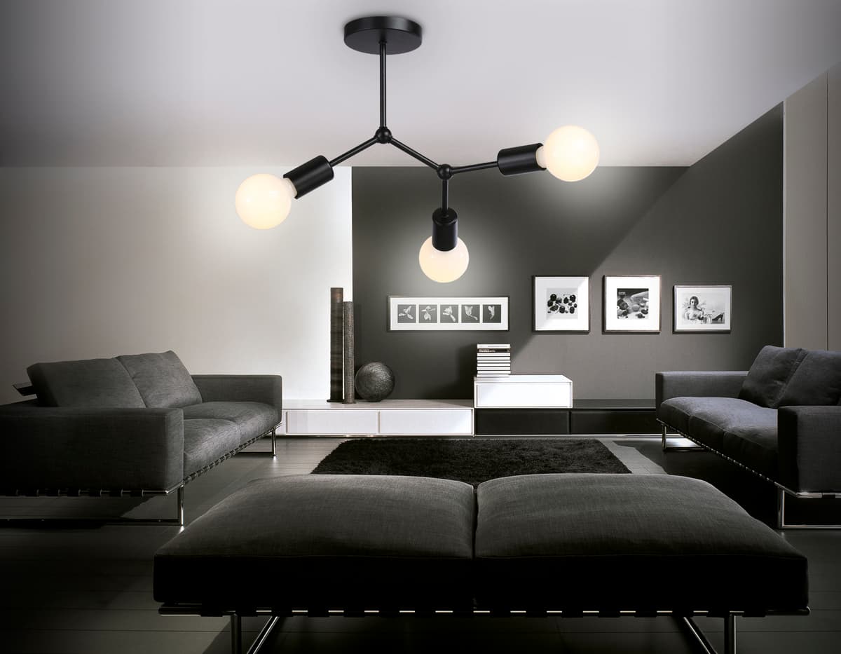 Потолочный светильник в стиле лофт TR8027/3 BK черный E27*3 max 40W D400*390 Ambrella Light 4