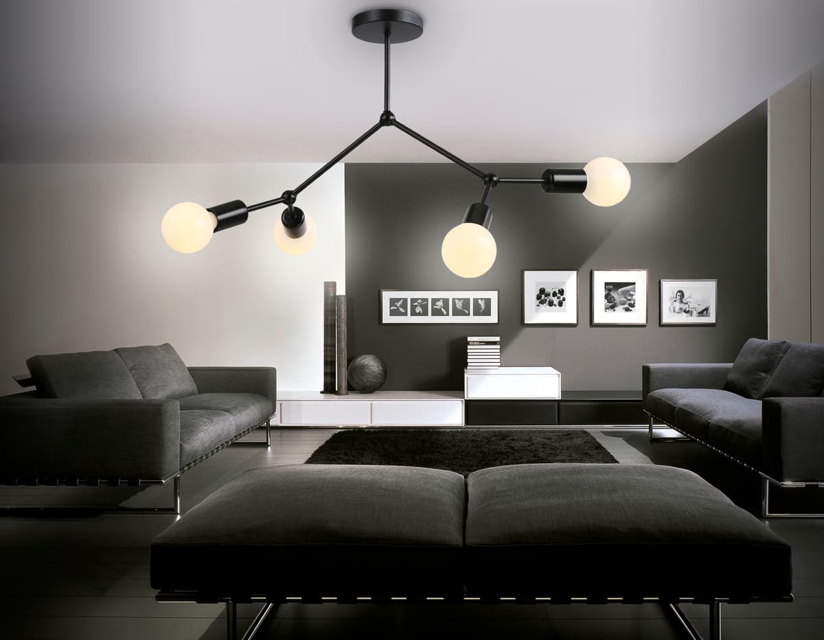 Потолочный светильник в стиле лофт TR8033/4 BK черный E27*4 max 40W D670*440 Ambrella Light 4