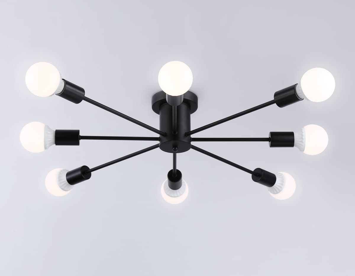 Потолочный светильник в стиле лофт TR80411/8 BK черный E27/8 max 60W D950*150 Ambrella Light 8