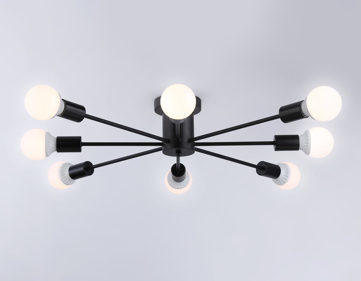 Потолочный светильник в стиле лофт TR80411/8 BK черный E27/8 max 60W D950*150 Ambrella Light 9