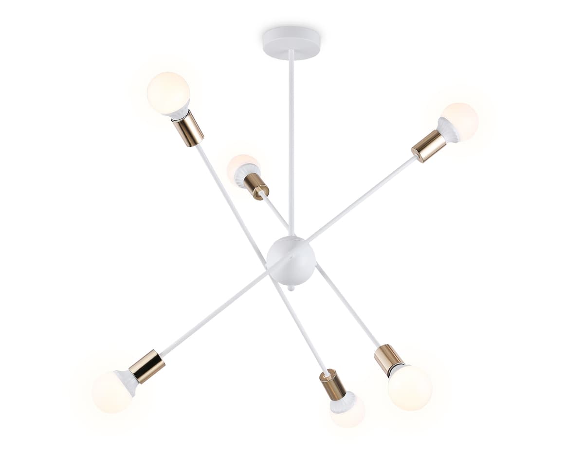 Подвесной светильник в стиле лофт TR80432/6 WH/GD белый/золото E27/6 max 60W D950*730 Ambrella Light 7