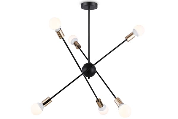 Подвесной светильник в стиле лофт TR80435/6 BK/GD черный/золото E27/6 max 60W D950*730 Ambrella Light 7