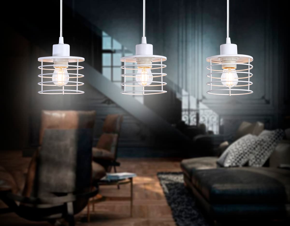 Подвесной светильник в стиле лофт TR8072/3 WH белый E27*3 max 40W 582*120*1040 Ambrella Light 4