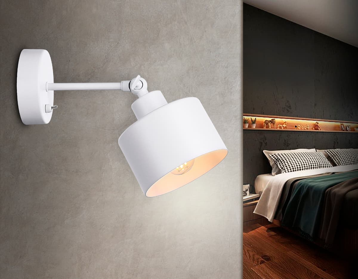 Накладной спот с выключателем в стиле лофт TR8135 WH белый E27 max 40W D120*290 Ambrella Light 4