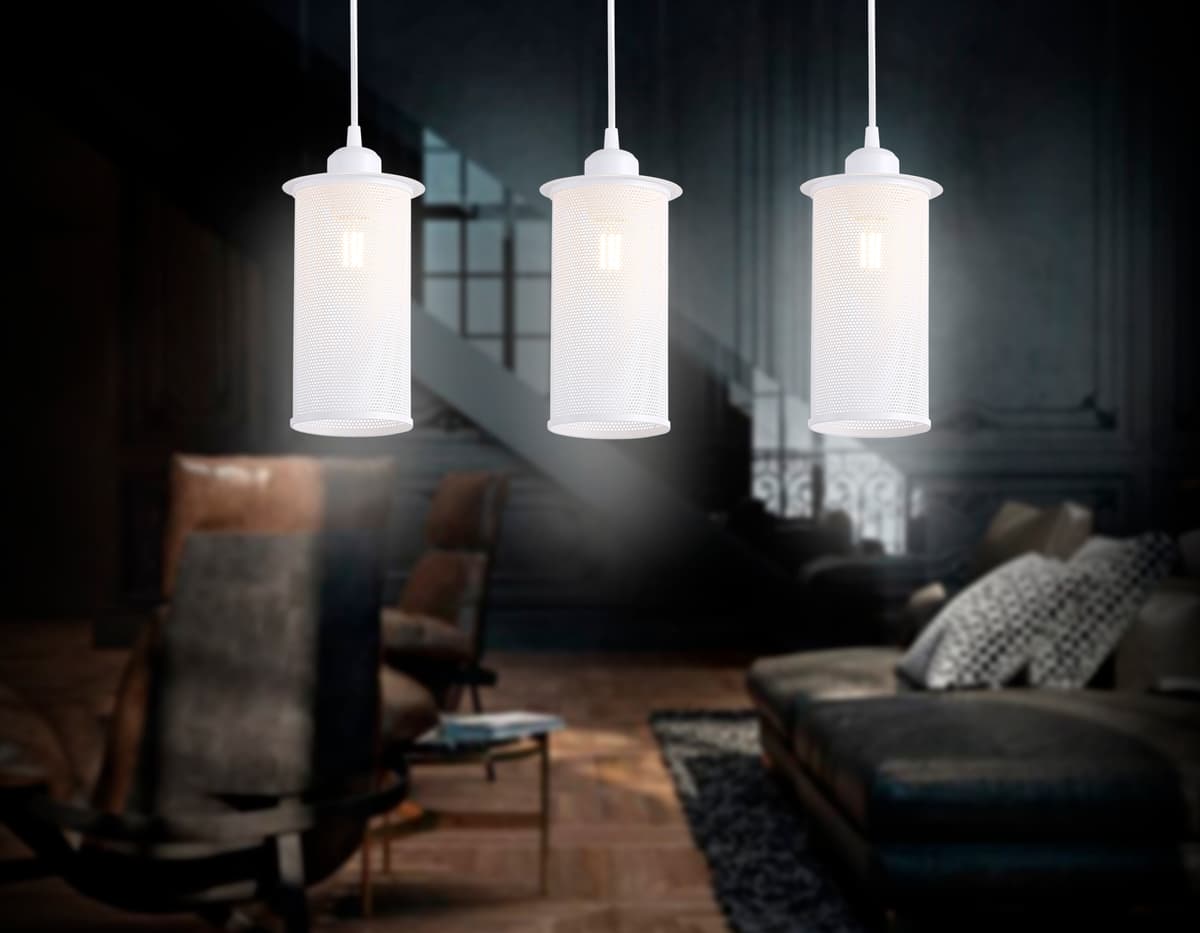 Подвесной светильник в стиле лофт TR8163/3 WH белый E27*3 max 40W 580*102*1060 Ambrella Light 4