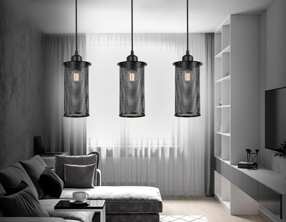 Подвесной светильник в стиле лофт TR8164/3 BK черный E27*3 max 40W 580*102*1060 Ambrella Light 4