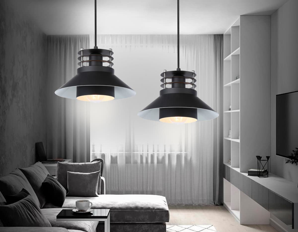 Подвесной светильник в стиле лофт TR8172 BK черный E27 max 40W D203*940 Ambrella Light 4
