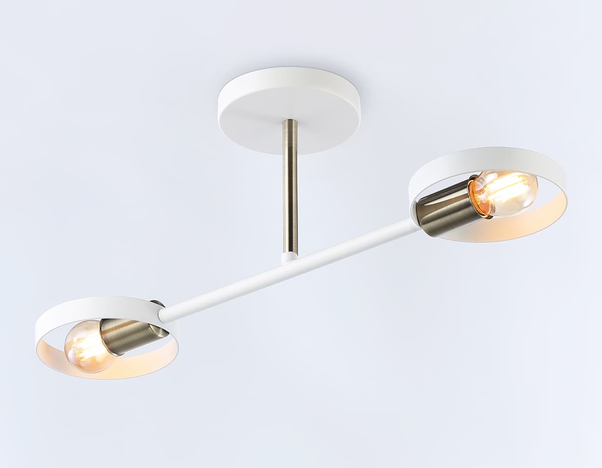 Подвесной светильник со сменной лампой TR8222/2 WH/SB белый/бронза E27/2 max 40W 510*165*190 Ambrella Light 9