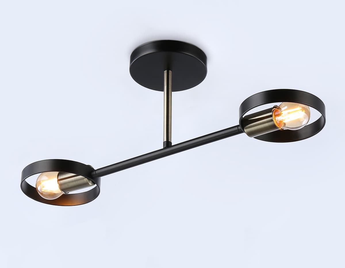 Подвесной светильник со сменной лампой TR8225/2 BK/SB черный/бронза E27/2 max 40W 510*165*190 Ambrella Light 10