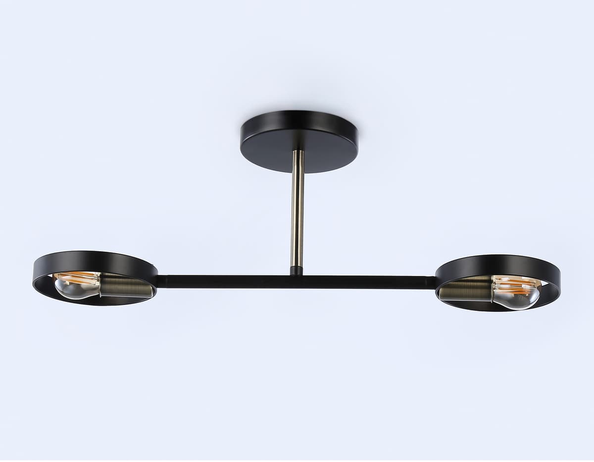 Подвесной светильник со сменной лампой TR8225/2 BK/SB черный/бронза E27/2 max 40W 510*165*190 Ambrella Light 12