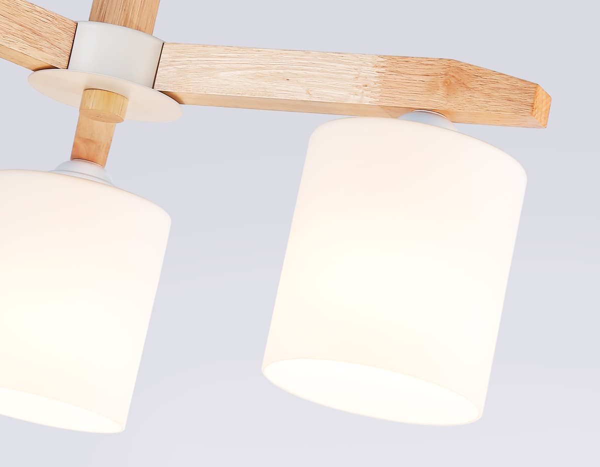 Подвесная люстра TR83112/3 WH/LW белый/светлое дерево E27/3 max 40W D580*320 Ambrella Light 9