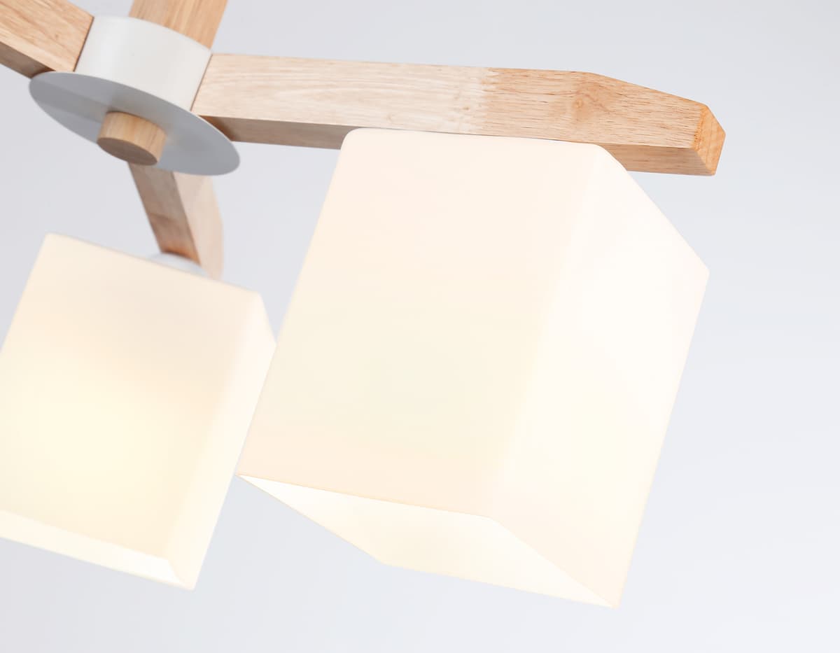 Подвесная люстра TR83115/3 WH/LW белый/светлое дерево E27/3 max 40W D580*320 Ambrella Light 9
