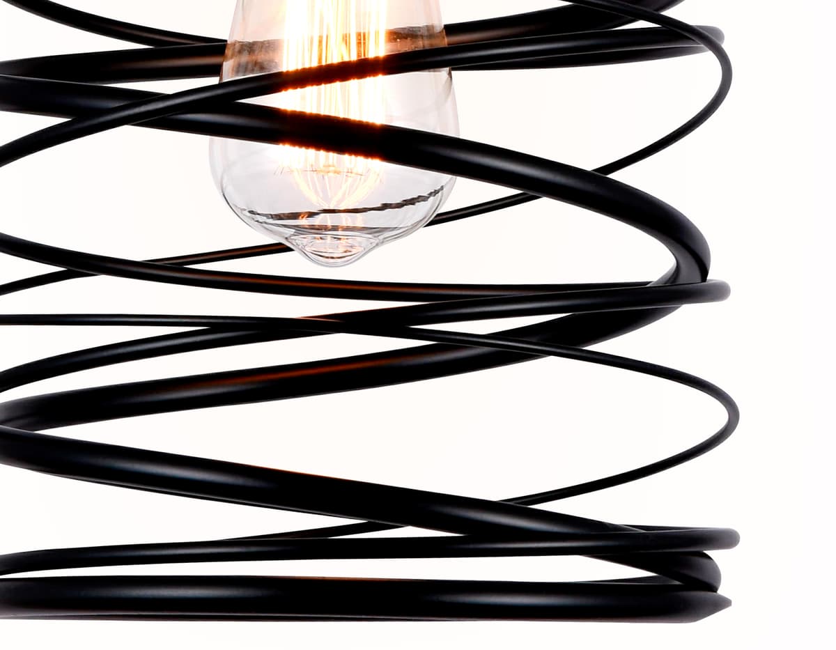 Подвесной светильник в стиле лофт TR8401 BK черный E27 max 60W D190*1000 Ambrella Light 8