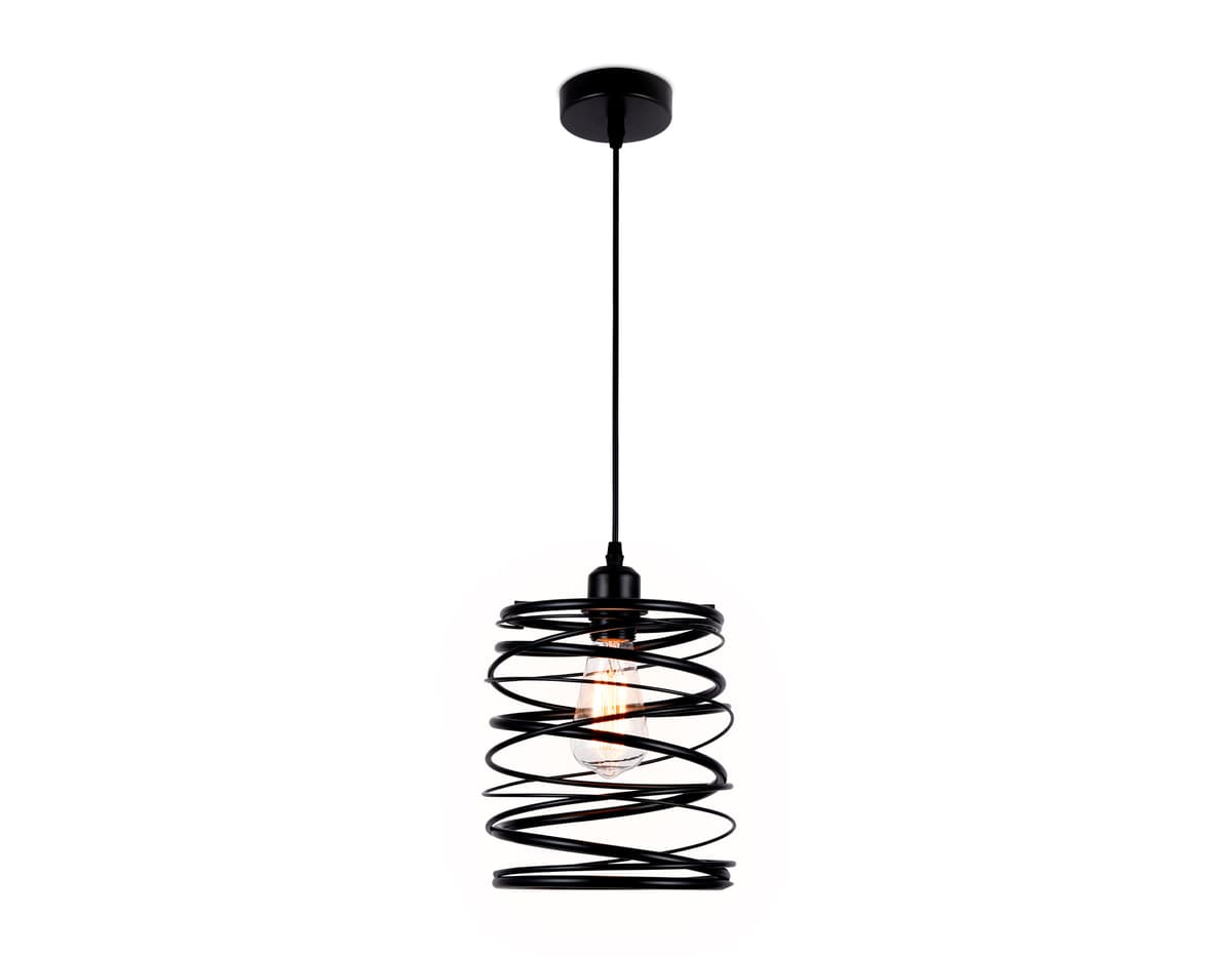 Подвесной светильник в стиле лофт TR8401 BK черный E27 max 60W D190*1000 Ambrella Light 9