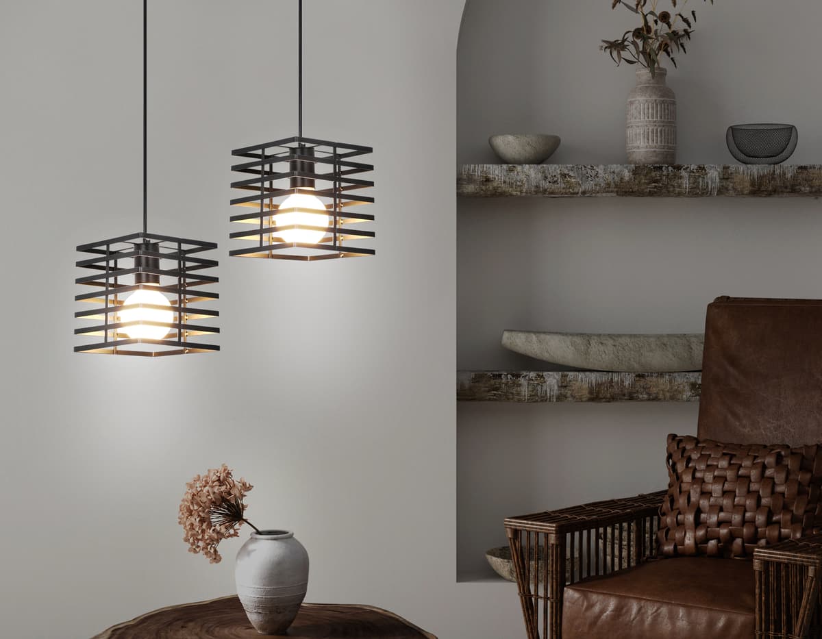 Подвесной светильник в стиле лофт TR8411 BK черный E27 max 60W 160*160*950 Ambrella Light 9