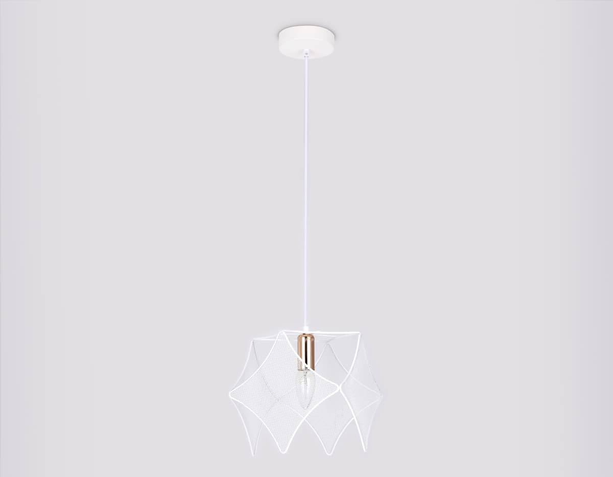 Подвесной светильник в стиле лофт TR8420 WH/GD белый/золото E14 max 40W D285*1000 Ambrella Light 10